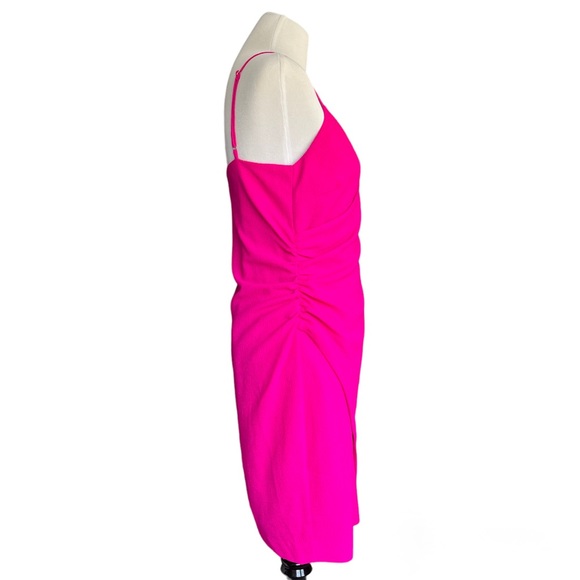 Black Halo Esthero Dress Stretch Pebble Crepe in Vibrant Pink Women’s 14 - Picture 7 of 10